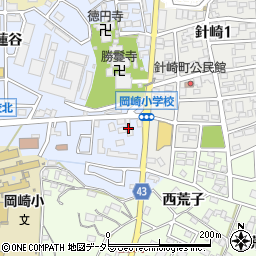 愛知県岡崎市針崎町周辺の地図