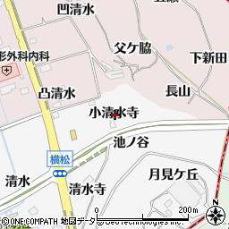 愛知県知多郡阿久比町横松小清水寺周辺の地図