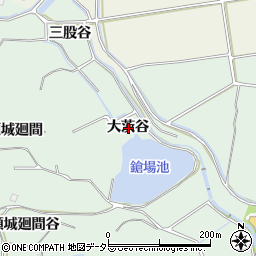 愛知県知多郡阿久比町植大大茨谷周辺の地図