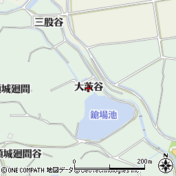 愛知県阿久比町（知多郡）植大（大茨谷）周辺の地図