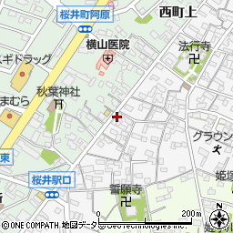 中日新聞　桜井専売所周辺の地図