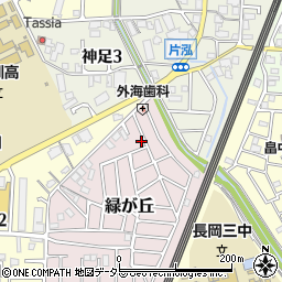 京都府長岡京市緑が丘14-16周辺の地図