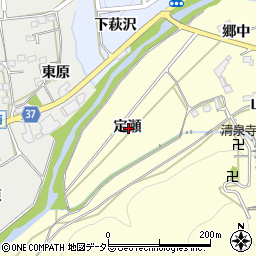 愛知県岡崎市細光町定瀬周辺の地図