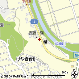 兵庫県三田市下井沢329周辺の地図