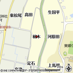 愛知県新城市大宮楠木周辺の地図