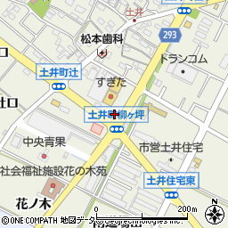 愛知県岡崎市土井町柳ケ坪18-4周辺の地図