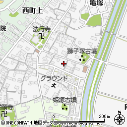 愛知県安城市東町獅子塚23-10周辺の地図