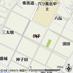 愛知県岡崎市井内町（伊予）周辺の地図