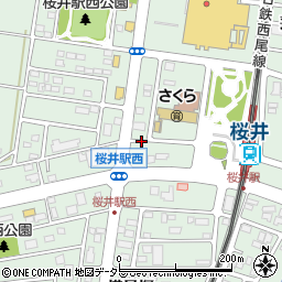 愛知県安城市桜井町新田周辺の地図
