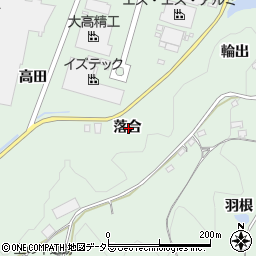 愛知県新城市有海落合周辺の地図