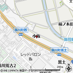 愛知県岡崎市藤川町小坂周辺の地図
