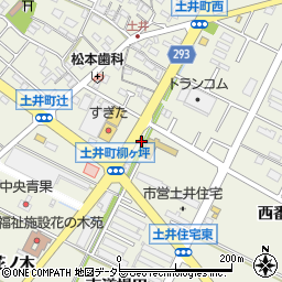 愛知県岡崎市土井町柳ケ坪7-3周辺の地図