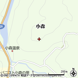 岡山県吉備中央町（加賀郡）小森周辺の地図