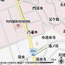 愛知県知多郡阿久比町萩凸清水周辺の地図