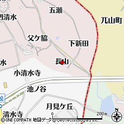 愛知県知多郡阿久比町萩長山周辺の地図
