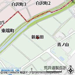 愛知県安城市東端町新長田周辺の地図