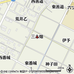 愛知県岡崎市土井町三太畑周辺の地図