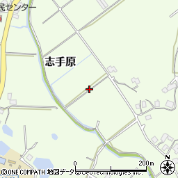 兵庫県三田市志手原周辺の地図