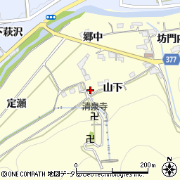 愛知県岡崎市細光町山下40周辺の地図