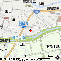 愛知県岡崎市樫山町市場7周辺の地図