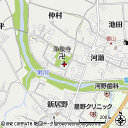 愛知県岡崎市樫山町仲村10周辺の地図
