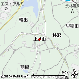 愛知県新城市有海上ノ山周辺の地図