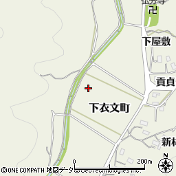 愛知県岡崎市下衣文町落田周辺の地図