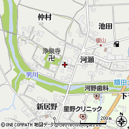 愛知県岡崎市樫山町河瀬38周辺の地図
