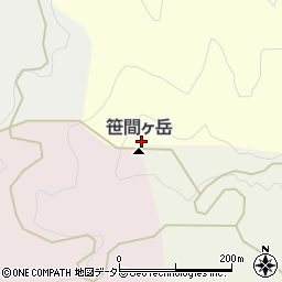 笹間ケ岳周辺の地図