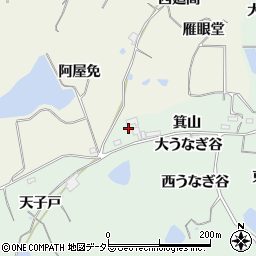 愛知県知多郡阿久比町植大箕山6周辺の地図