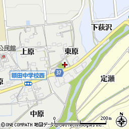 愛知県岡崎市樫山町東原42周辺の地図