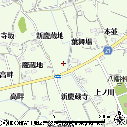 愛知県新城市矢部周辺の地図