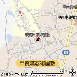 甲賀流忍術屋敷周辺の地図