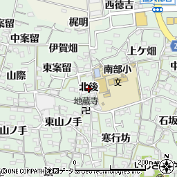 愛知県知多郡阿久比町植大北後周辺の地図