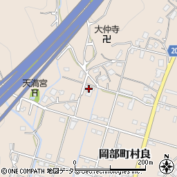 静岡県藤枝市岡部町村良周辺の地図