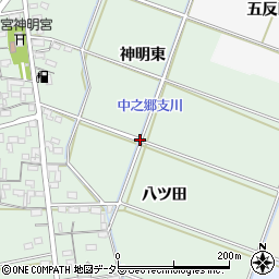 愛知県岡崎市上青野町周辺の地図