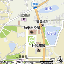 兵庫県加東市周辺の地図