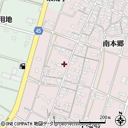 愛知県安城市和泉町南本郷203周辺の地図