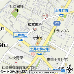 愛知県岡崎市土井町柳ケ坪5-2周辺の地図