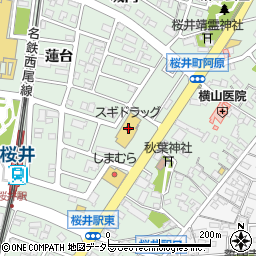 スギドラッグ桜井店周辺の地図