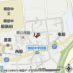 愛知県岡崎市樫山町上原36周辺の地図