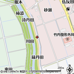 愛知県知多郡阿久比町萩比丘尼田周辺の地図