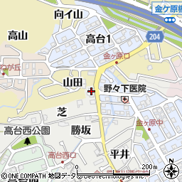 京都府長岡京市金ケ原塚穴ノ前周辺の地図