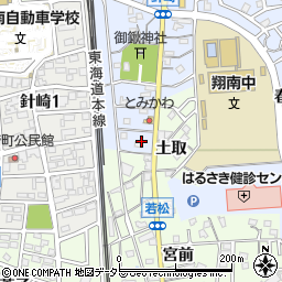 愛知県岡崎市針崎町（宮前）周辺の地図