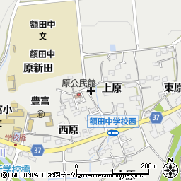 愛知県岡崎市樫山町上原43周辺の地図
