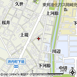 愛知県岡崎市井内町下堤2周辺の地図