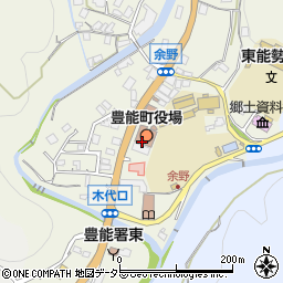 豊能町役場税務課　税務周辺の地図