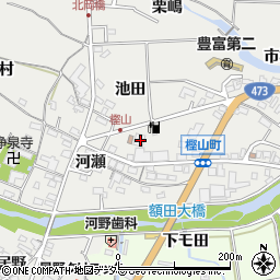 愛知県岡崎市樫山町河瀬73周辺の地図