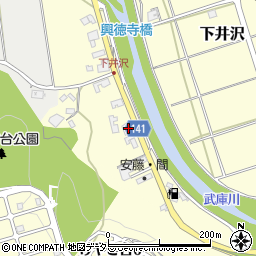 兵庫県三田市下井沢314周辺の地図