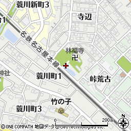愛知県岡崎市蓑川町寺辺周辺の地図